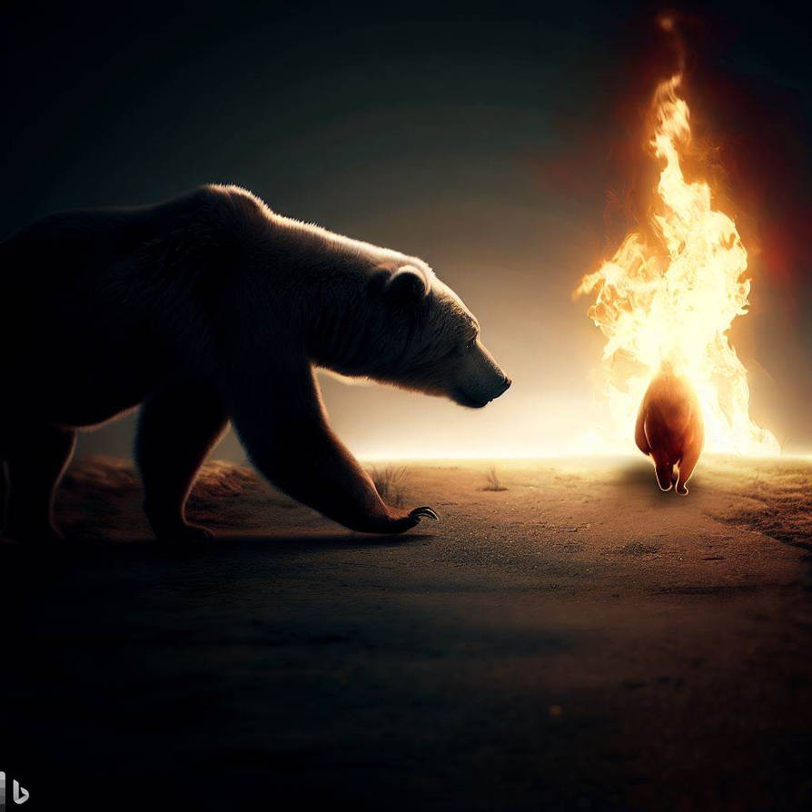 Bear In Fire By Ld345 On DeviantArt