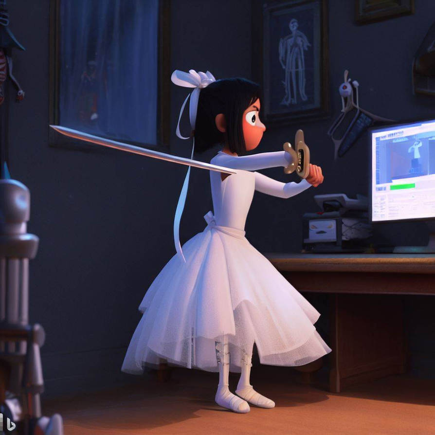 Girl using computer pixar by ld345 on DeviantArt