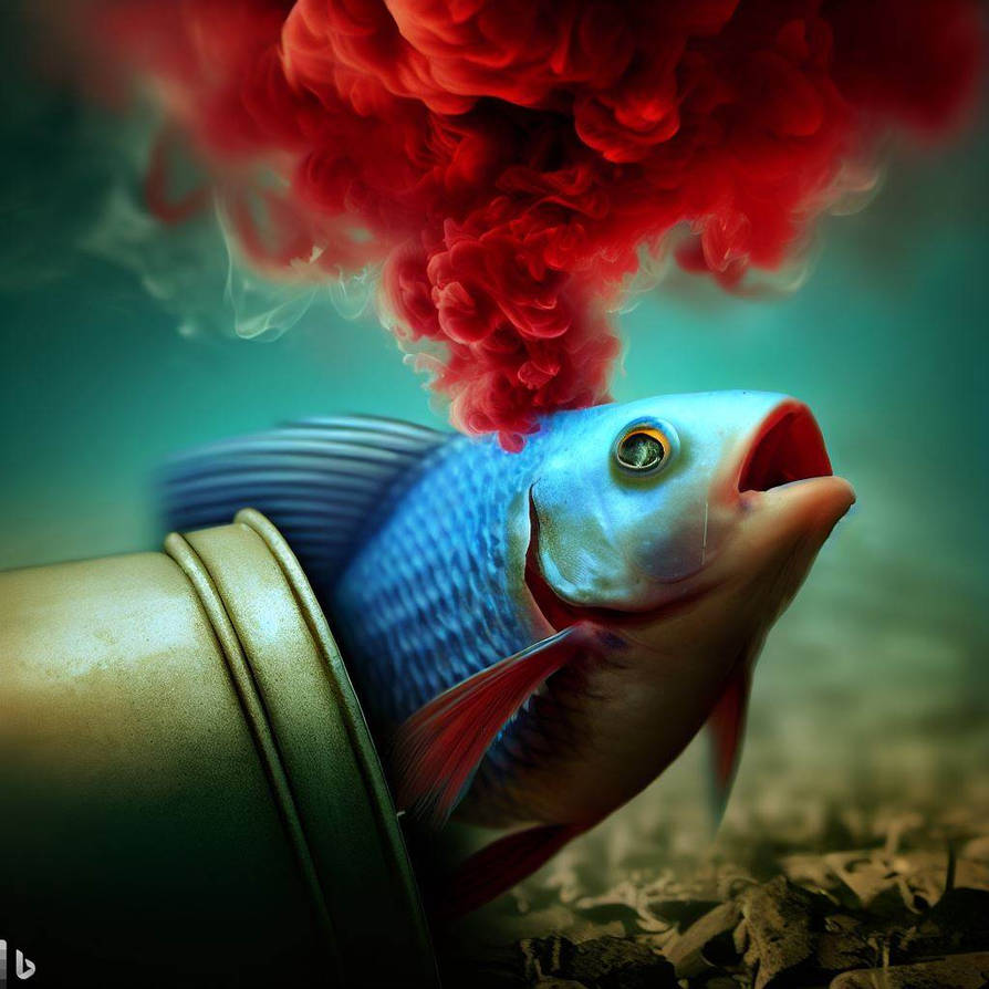 Fish suffocated by gas by ld345 on DeviantArt