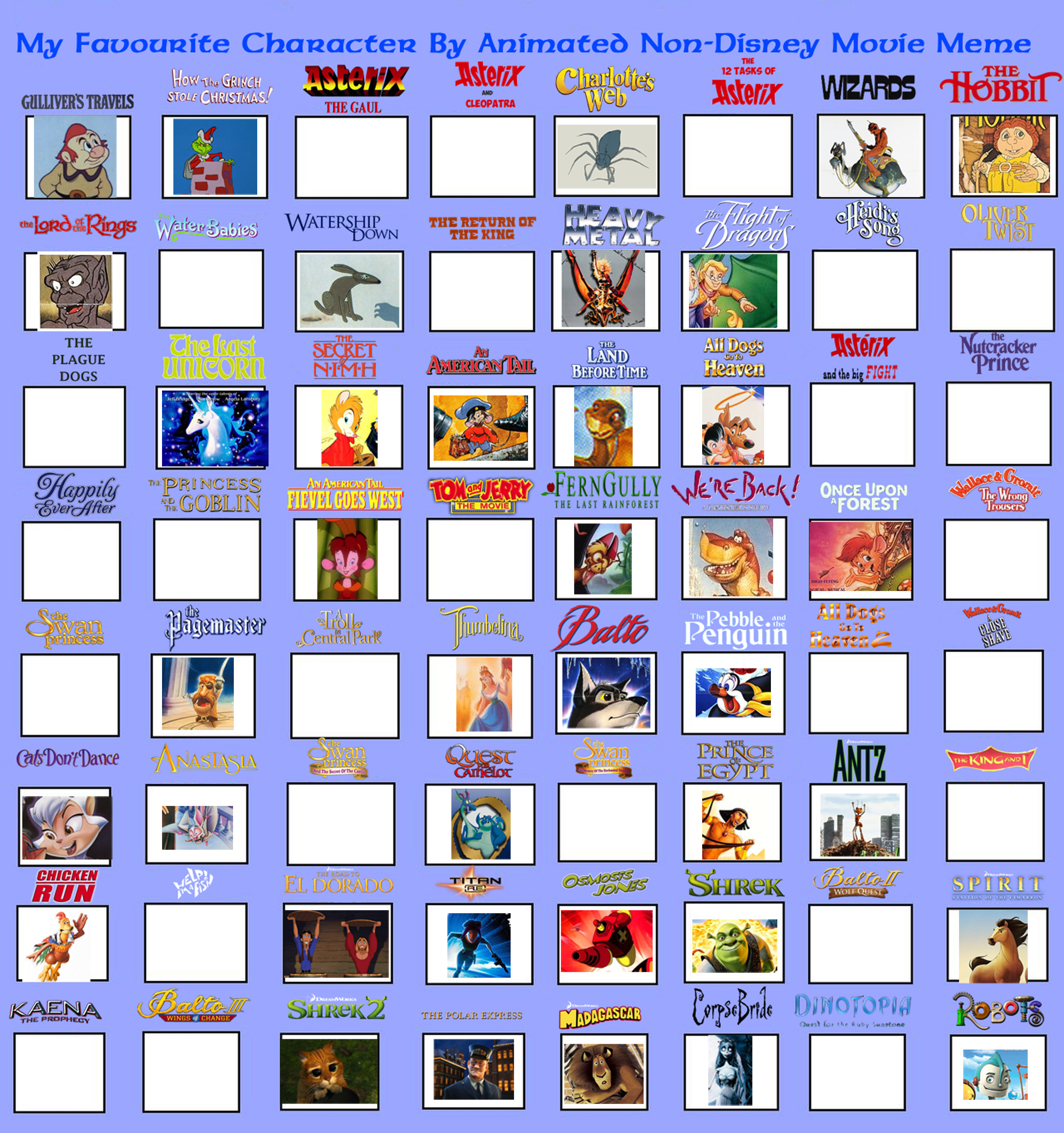 39 favorite non-Disney animated movie characters by timbox129 on DeviantArt 39 favorite non-Disney animated movie characters by timbox129 on DeviantArt