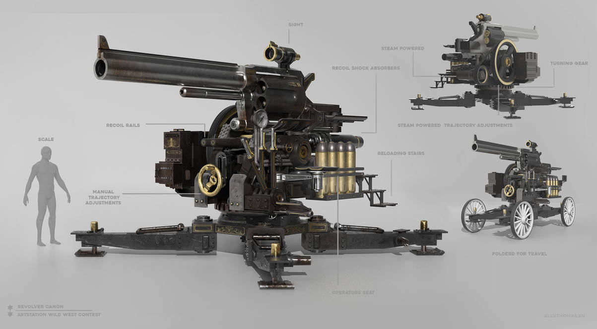 Wild West _ Revolver Canon by No87 on DeviantArt