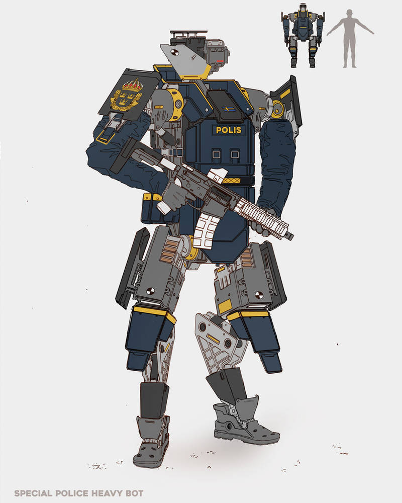 Special Police Heavy Police Bot by No87 on DeviantArt