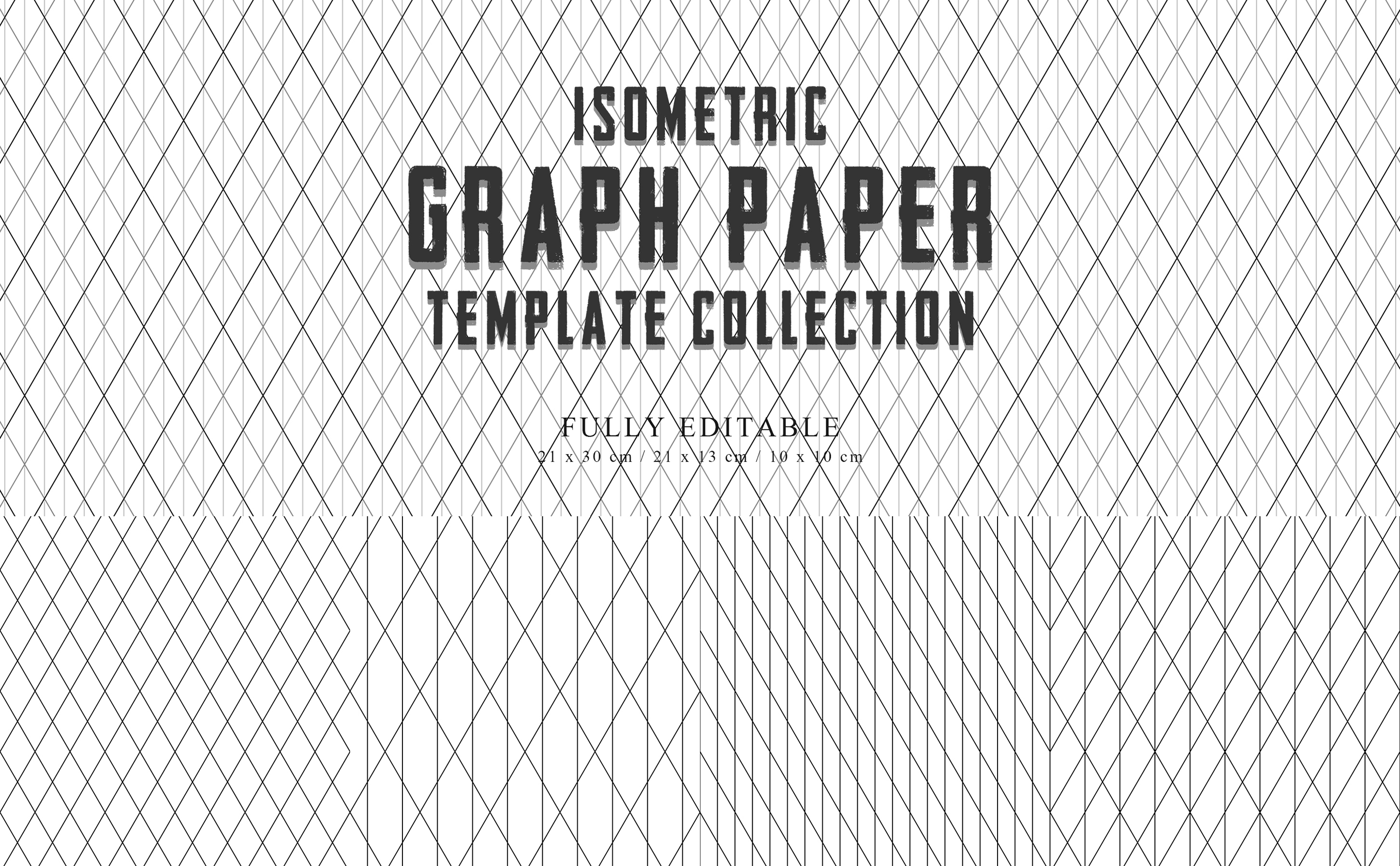 Isometric Graph Paper Template Collection Download by Honnum-Graphic ...