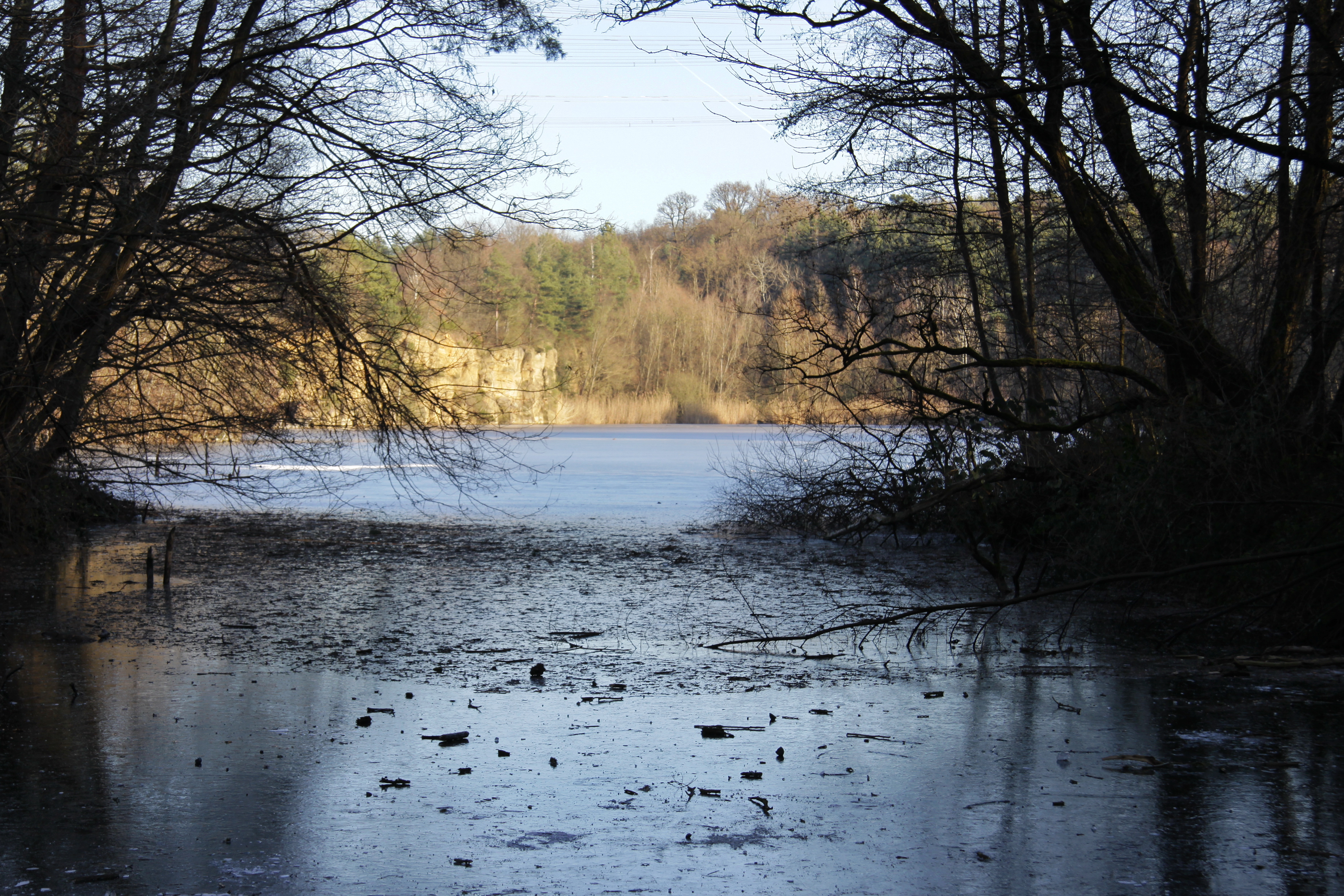 Frozen lake color