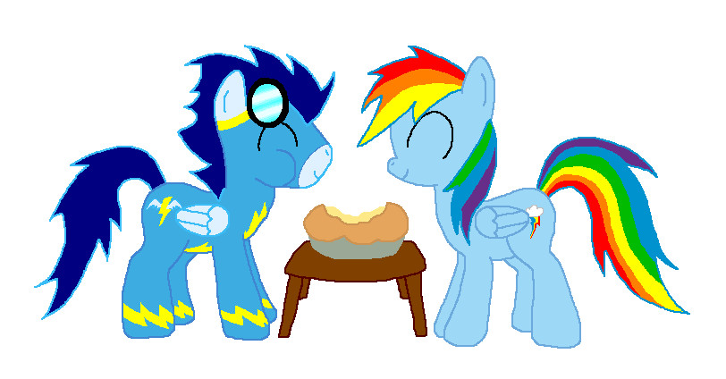 Soarin shares his pie