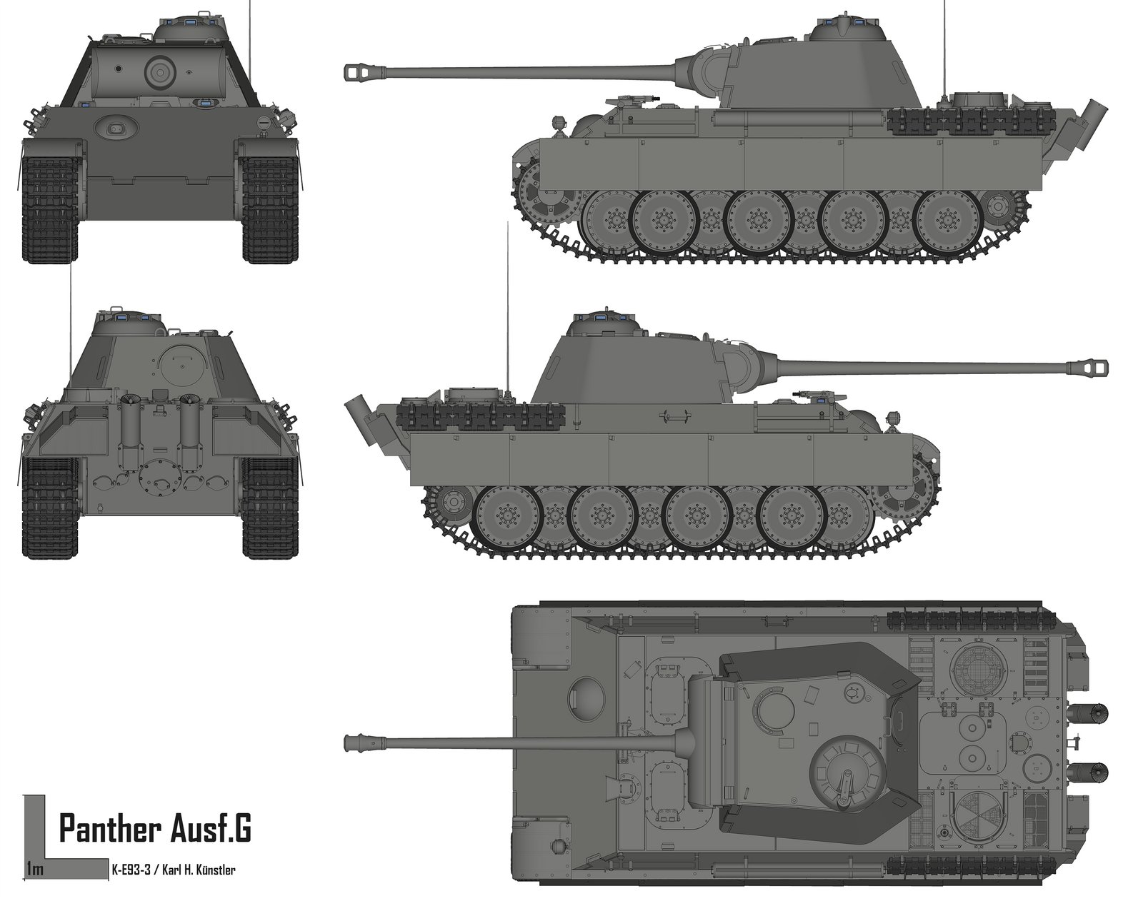 Panther Ausf.G Drawing by KHK-Wabrik on DeviantArt