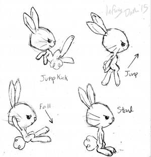 Angel Bunny Poses (Sketch/Concept Art)