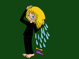 Mello's wet hair by Hedgehog-Russell