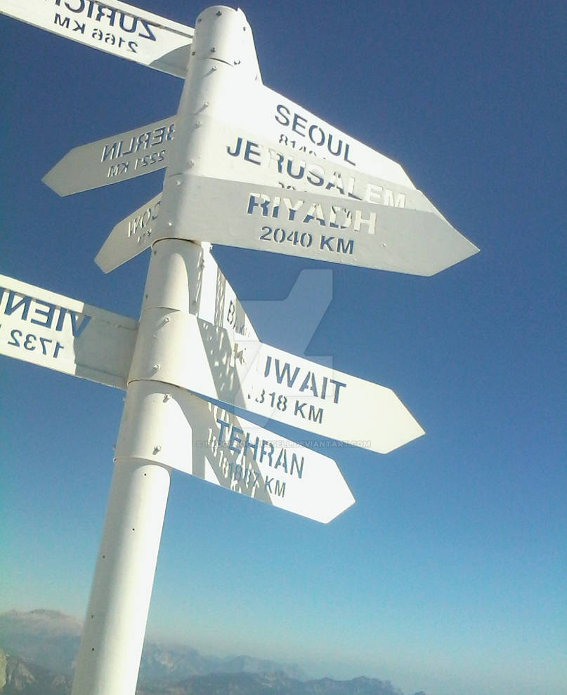 Signpost in the Taurus Mountains (Turkey) by Hedgehog-Russell on DeviantArt