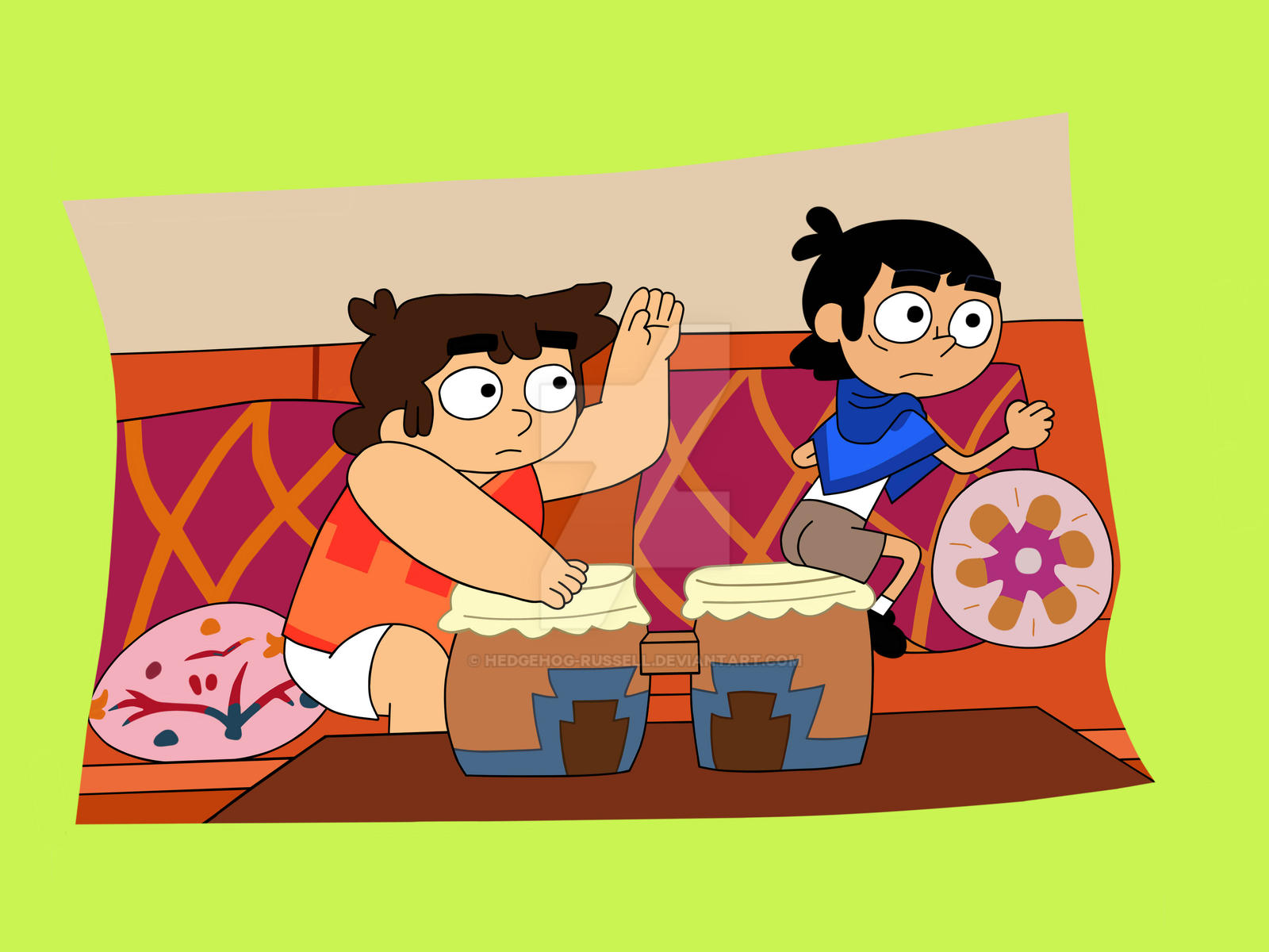 Calaveras playing bongos