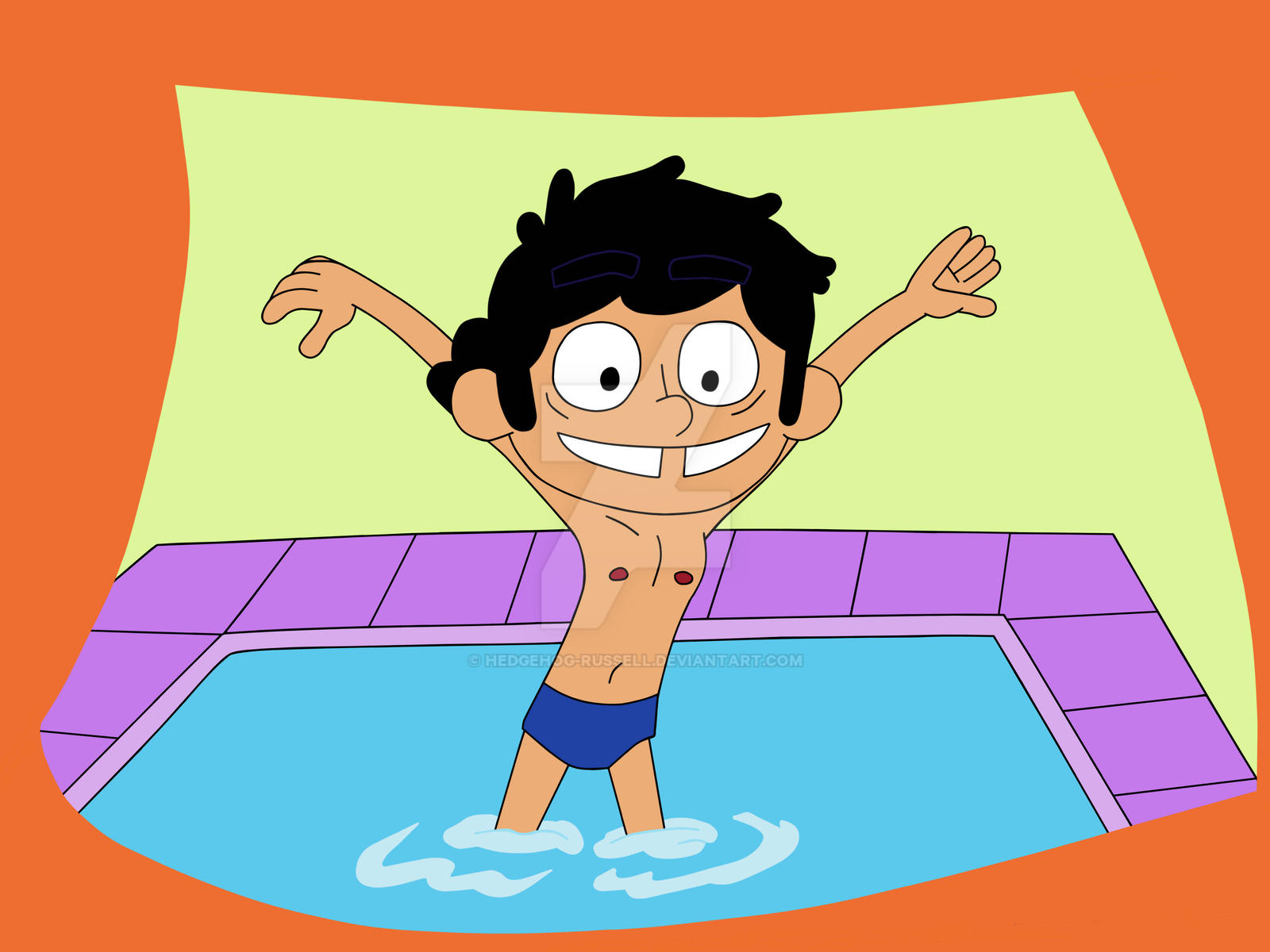 Victor in the pool