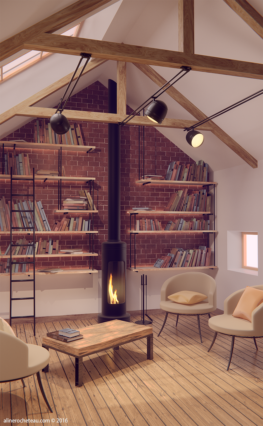 Cosy bibliotheque