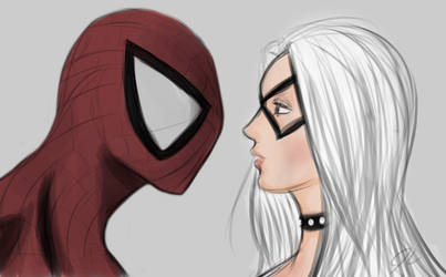 Spider-man and Black cat speed paint