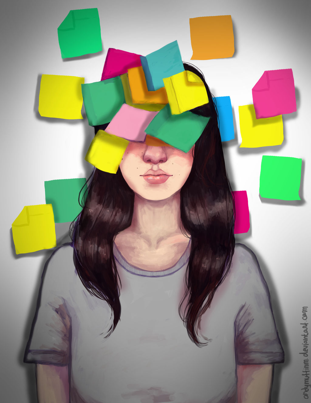 Post it head [SPEEDPAINT ON YT]