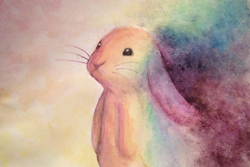 Rainbow Rabbit Deviantart Rainbow Rabbit by inkpensandneedles on DeviantArt