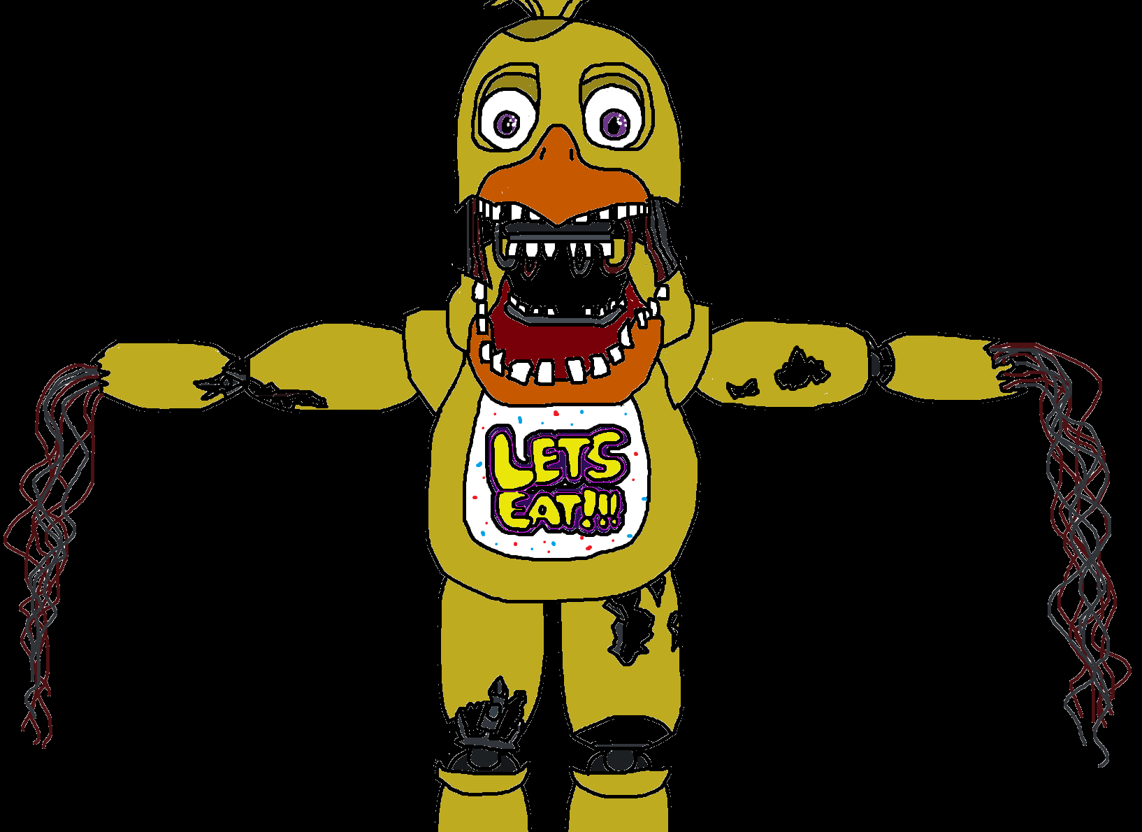 Withered Toy Chica FNAF 2 Style by Leftylol on DeviantArt