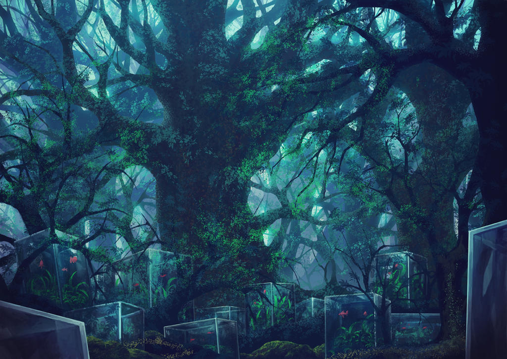 fish tank in forest by kakotomirai on DeviantArt