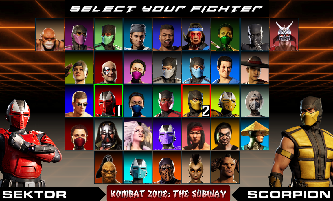 Mortal Kombat Trilogy Tournament Edition roster by Killerdavemaster on ...