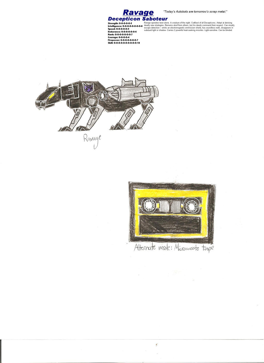 G1 Ravage by zackon7 on DeviantArt