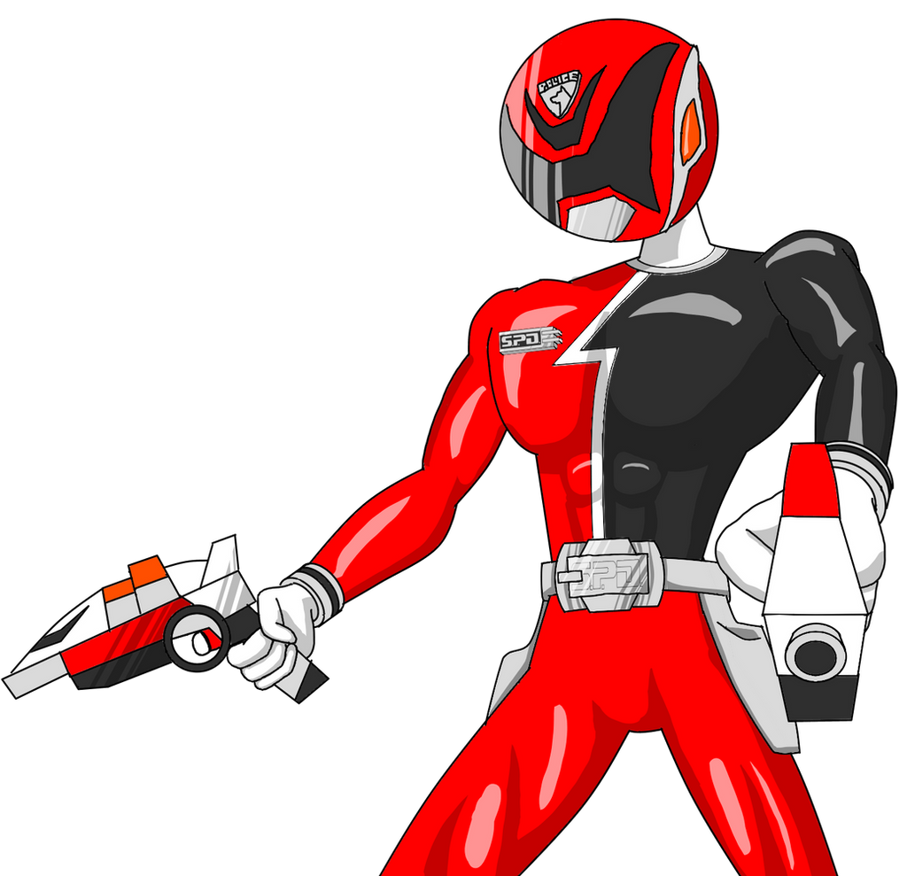 Red S.P.D. Ranger Vector by zackon7 on DeviantArt