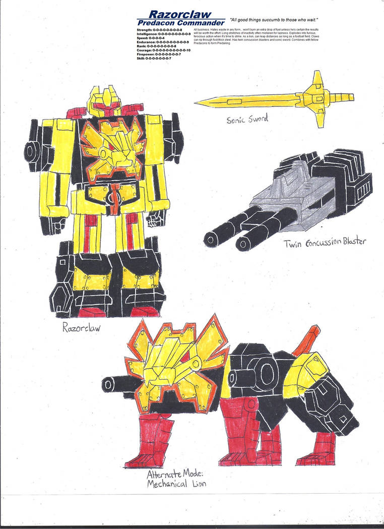 G1 Razorclaw by zackon7 on DeviantArt
