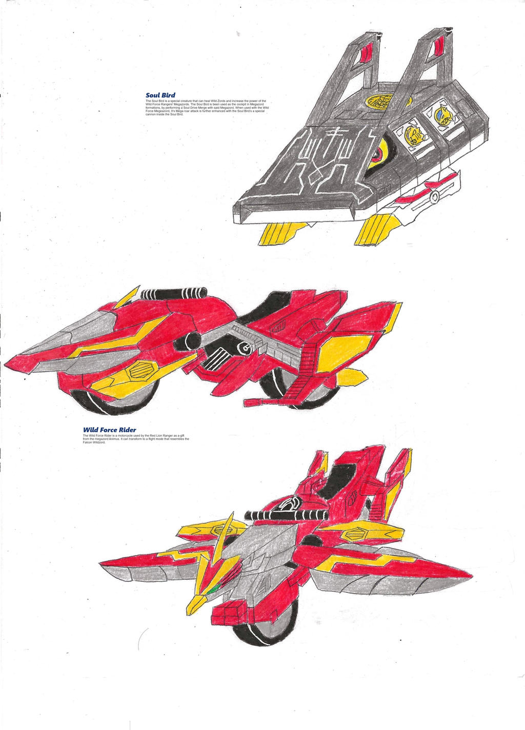 Soul Bird and Wild Force Rider by zackon7 on DeviantArt