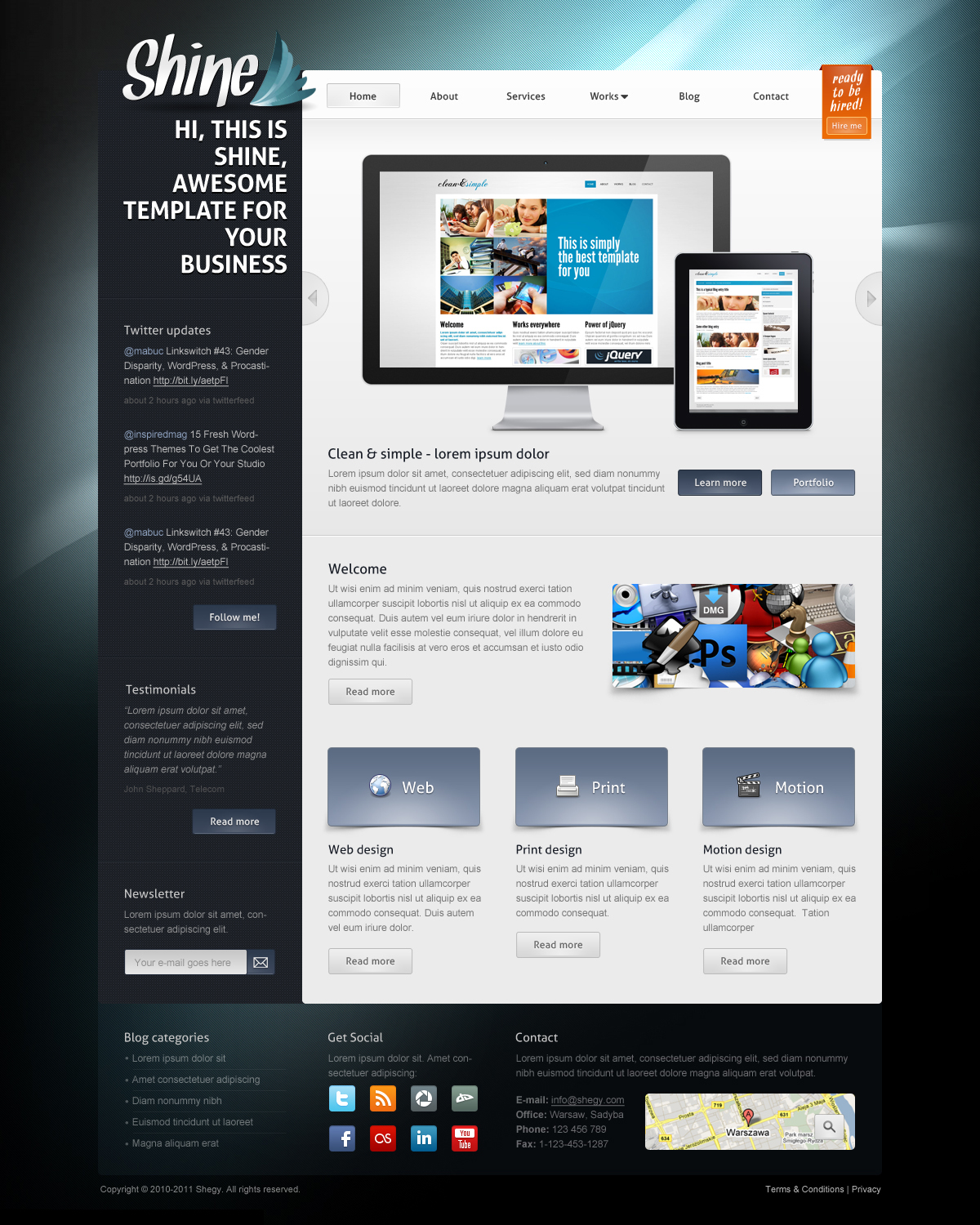 Shine - psd template