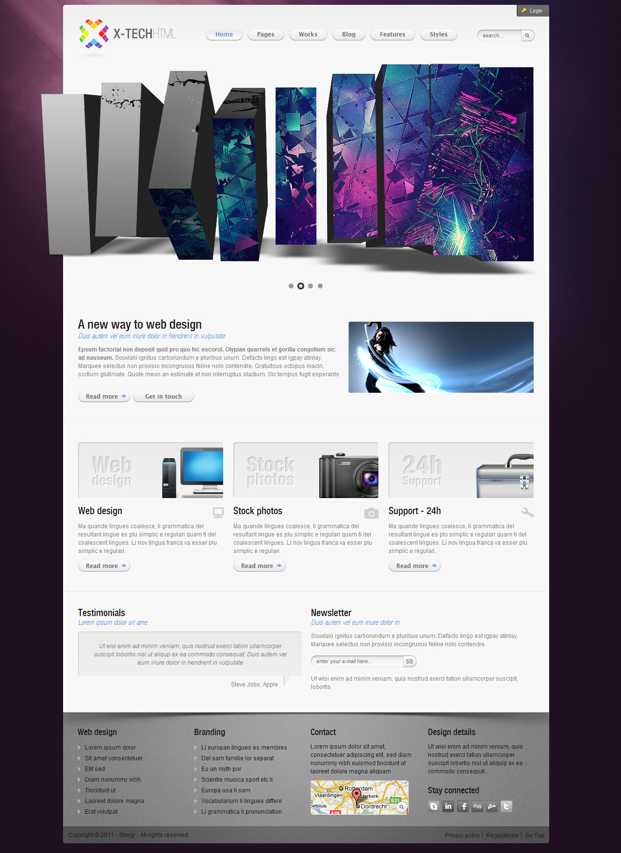 Tech Html Theme X-tech html template by Shegystudio on DeviantArt