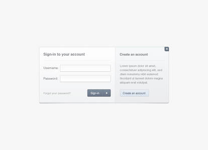 Login modal box