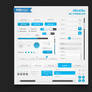 White blue web,ui elements pac