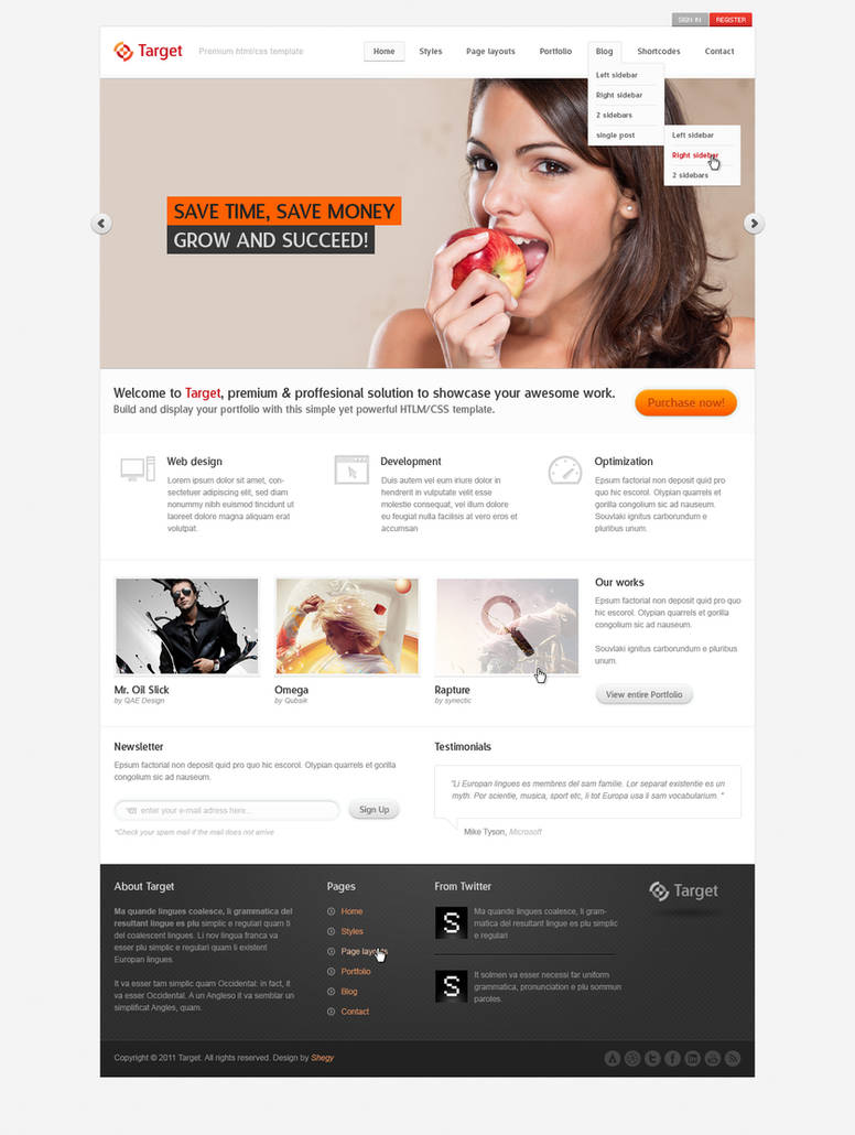 Target - psd template by Shegystudio