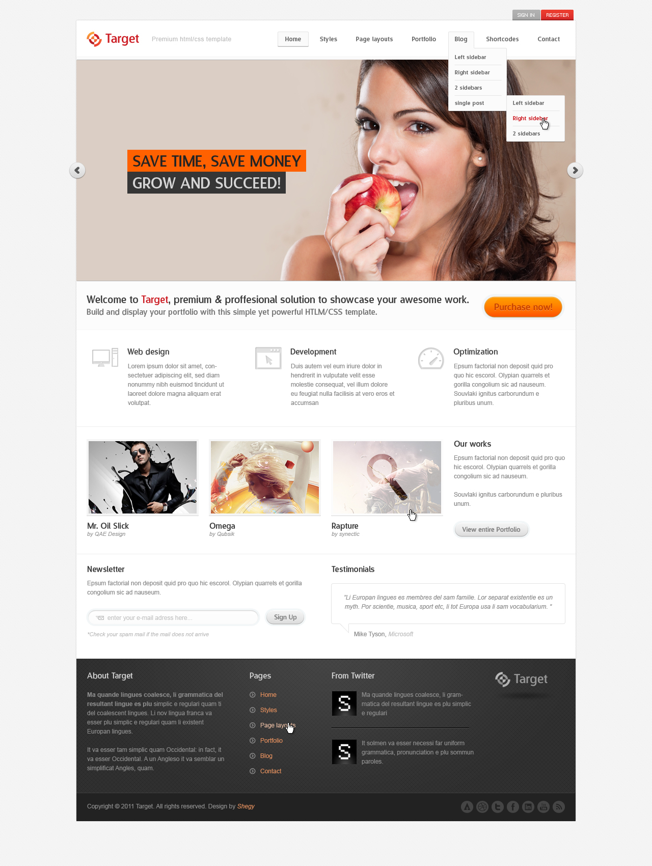 Target - psd template by Shegystudio