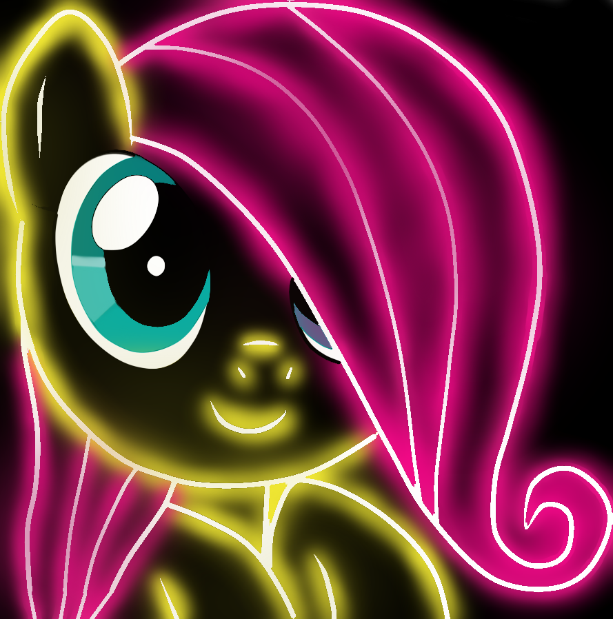 Fluttershy NEON by Sangre