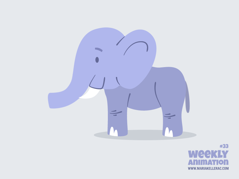 Elefante Animal Animated GIF logo designs