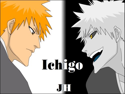 Ichigo and Inner Hollow Vector