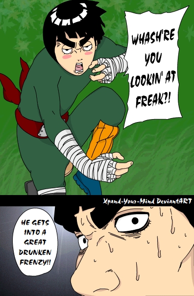 Rock Lee drunked by narutofanlv on deviantART