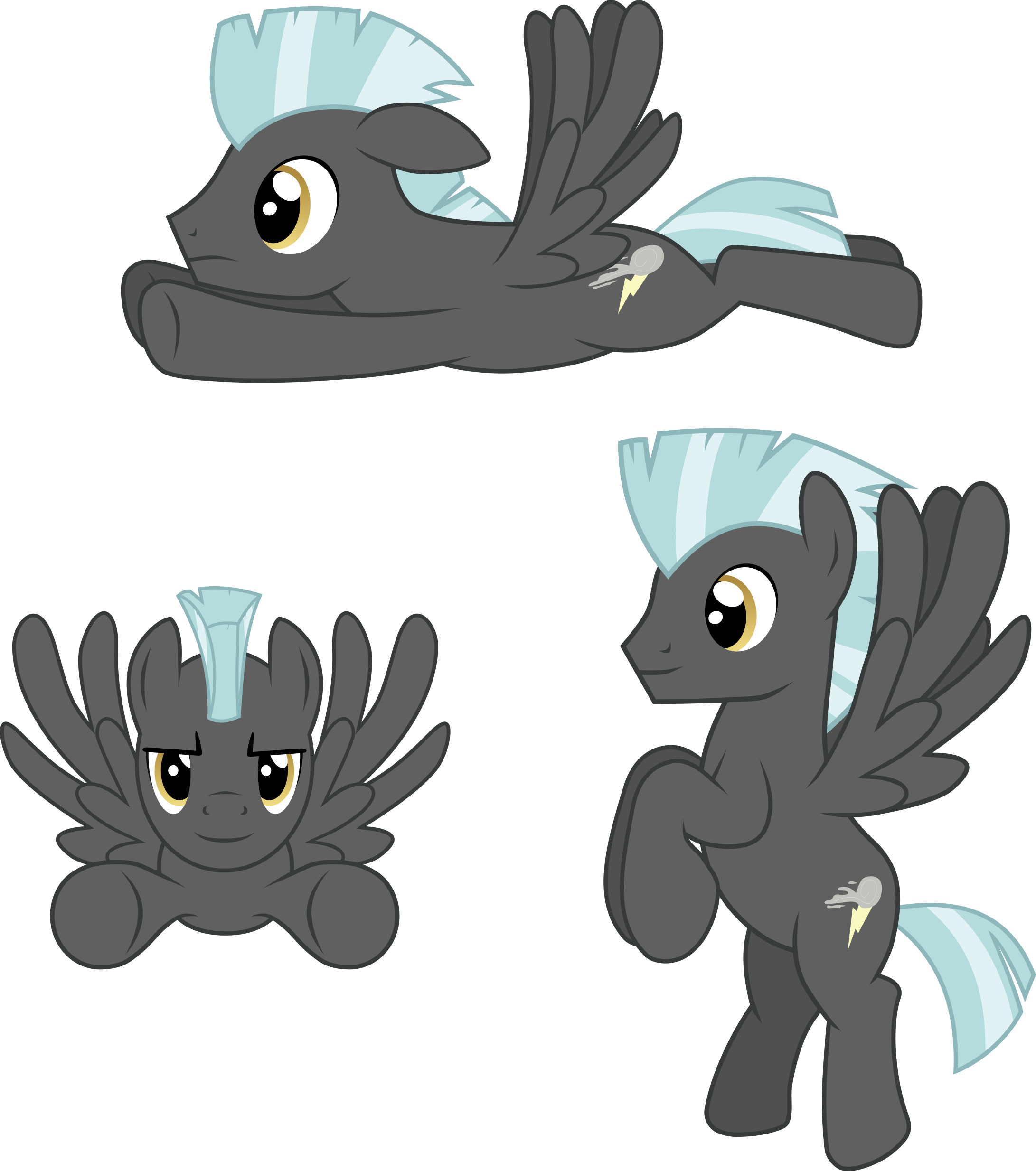 MLP Vector:  Standard Pegasus Stallion in Air