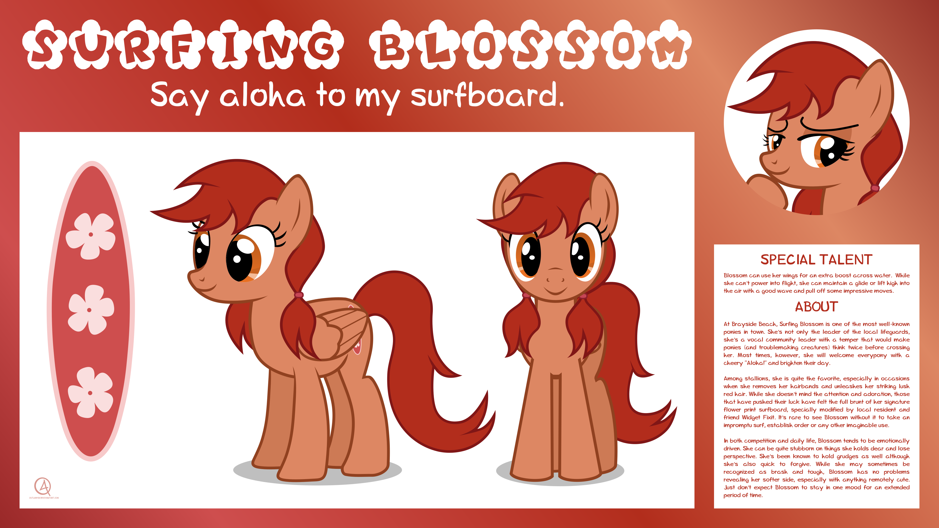 MLP OC Bio Sheet : Surfing Blossom