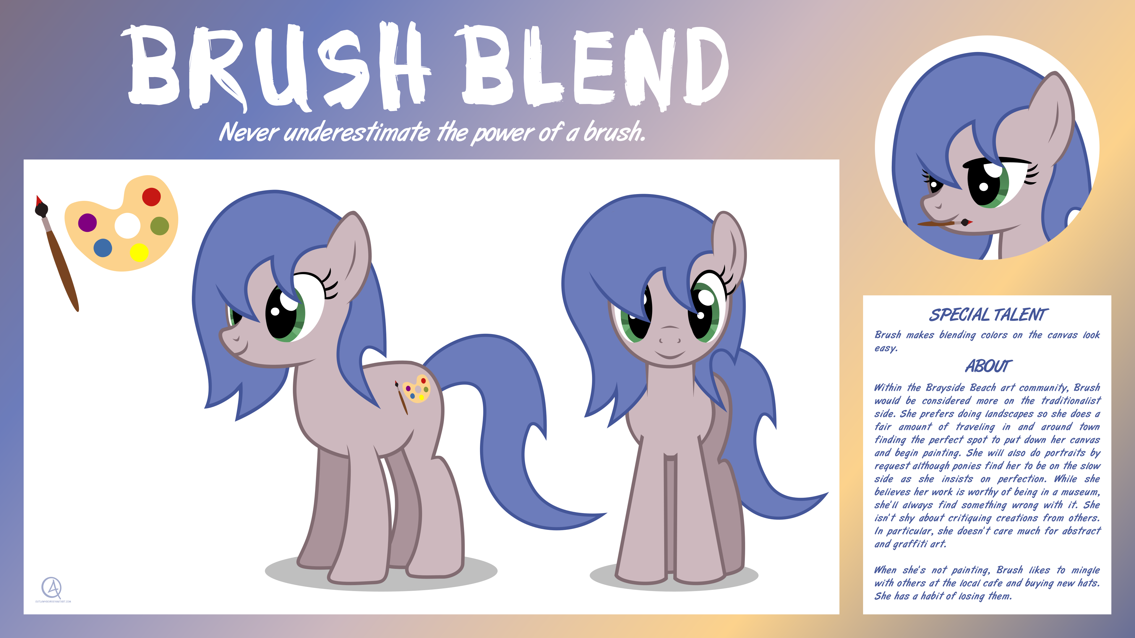 MLP OC Bio Sheet : Brush Blend by OutlawQuadrant on DeviantArt