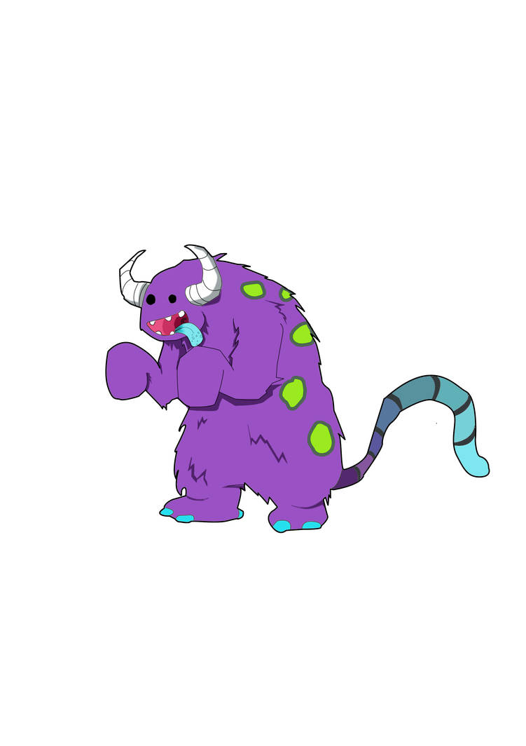 fuzz monster by threewholewords on DeviantArt