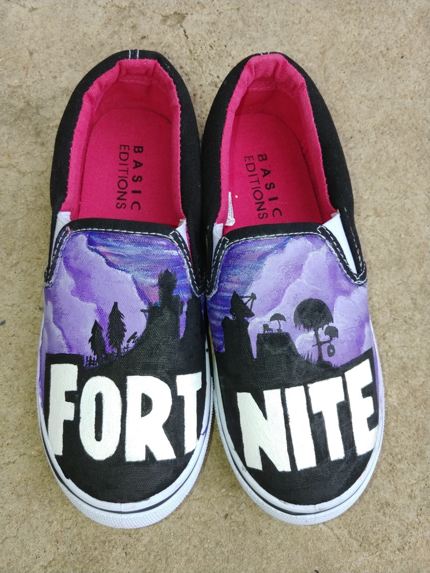 Fortnite Painted Shoes by ManaArtCrafts on DeviantArt