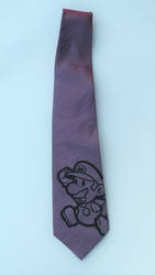 Paper Mario Airbrushed Tie