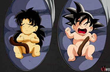 Broly y Goku bebes