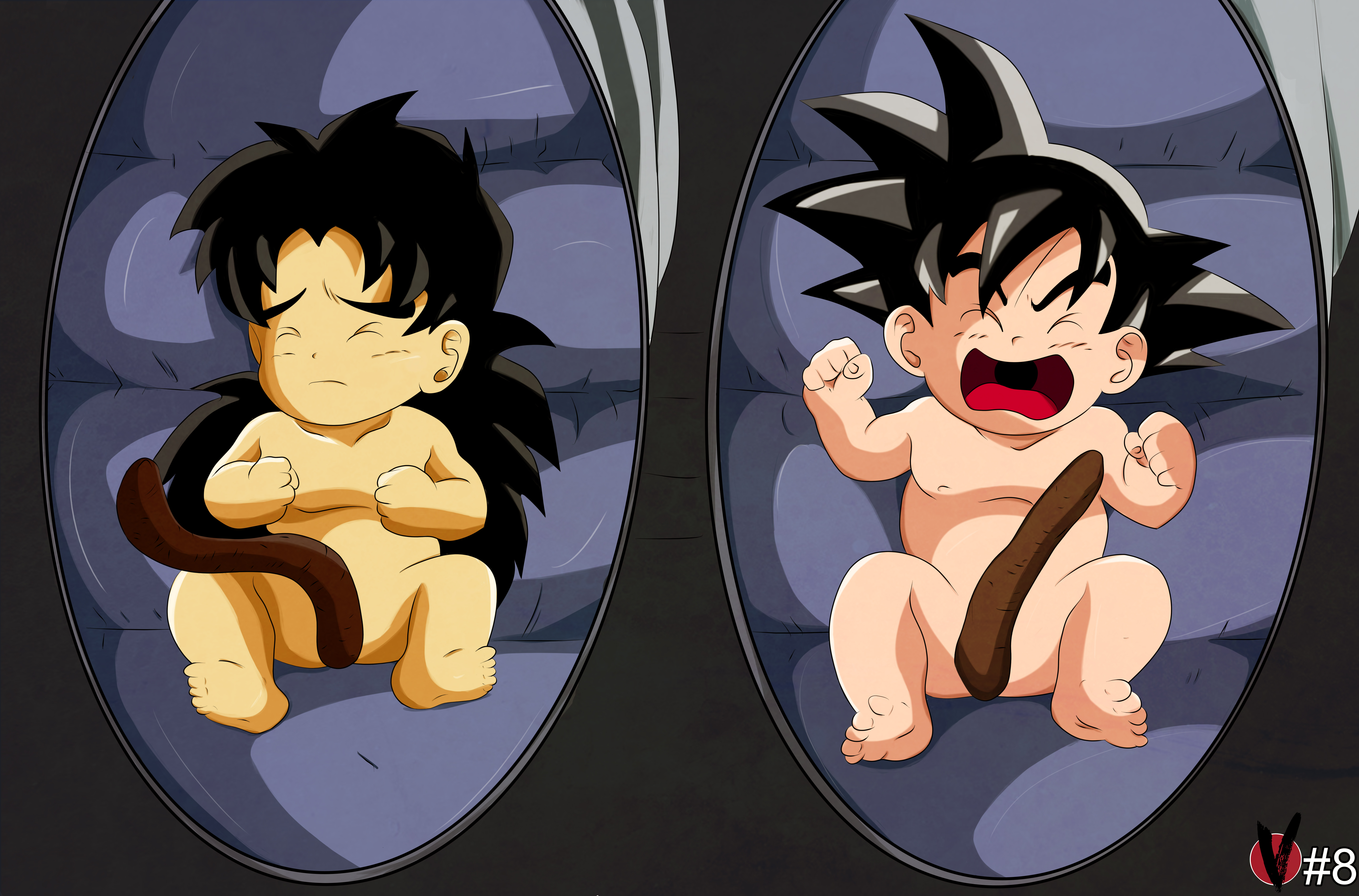 Broly y Goku bebes by ElvtrKai on DeviantArt