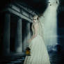 gothic bride in moonlight