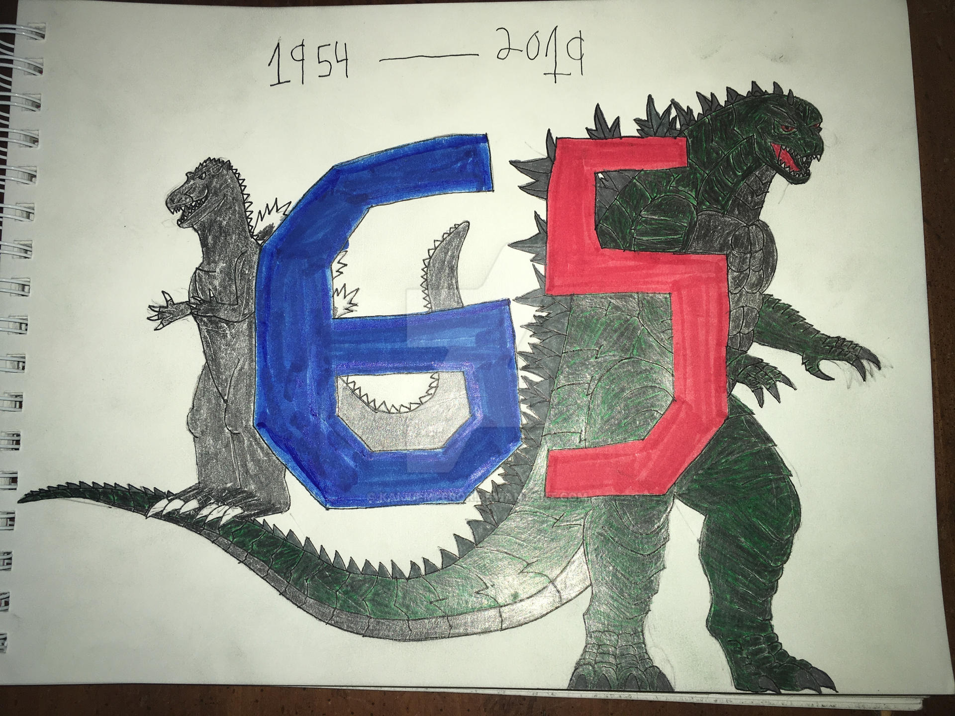 Godzilla 65 Godzilla 65th Anniversary by Kaijuemperor on DeviantArt