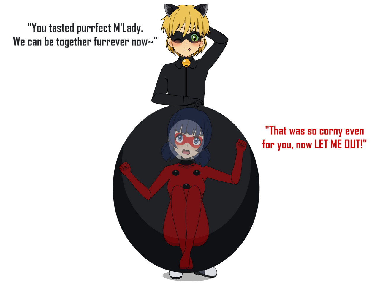 Commission Ladybug (Commission) Noir eats Ladybug by Cartoonfan12345 on DeviantArt