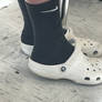 Crocs and socks