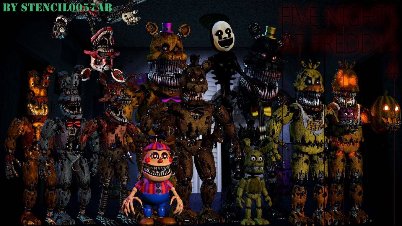 Five Nights at Freddy's 4 Wallpaper by Stencil0057ab on DeviantArt