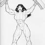 She-Hulk again, drawn by Yatz